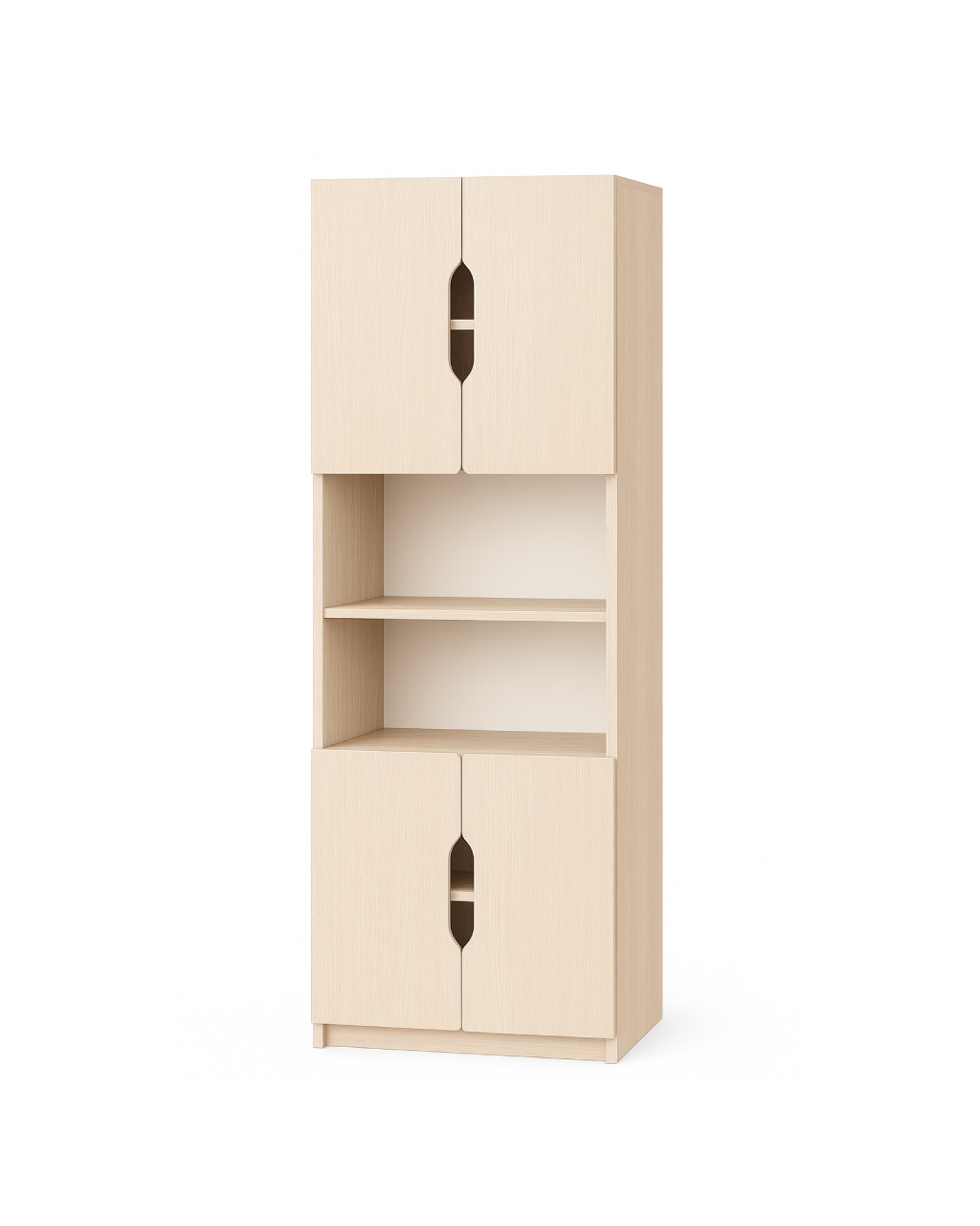 Універсальна 4-х дверна шафа "Навчання" елемент №4, напівзакрита з полицями, ЛЕЛЕКА, 600x410x1885 мм.